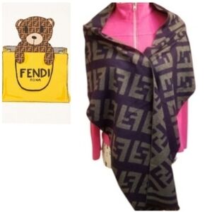 🏅NWOT Fendi Zucca CASHMERE SCARF💜